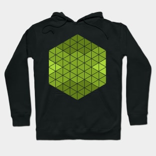 Green Abstract Triangle Sacred Geometry Design Hoodie